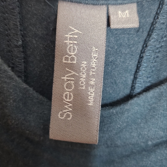 Sweaty Betty Holistic Jersey Knit Dress Teal Blue Green Racerback size Medium - Picture 10 of 11